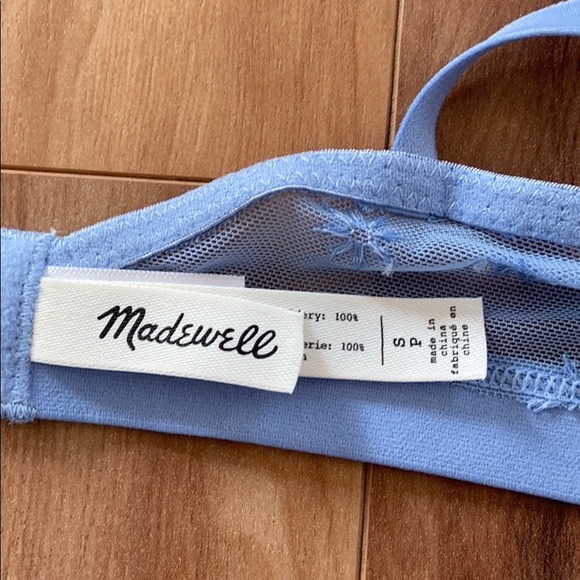 Madewell Embroidered Mesh Ruffle Eden Bralette. - Picture 5 of 8